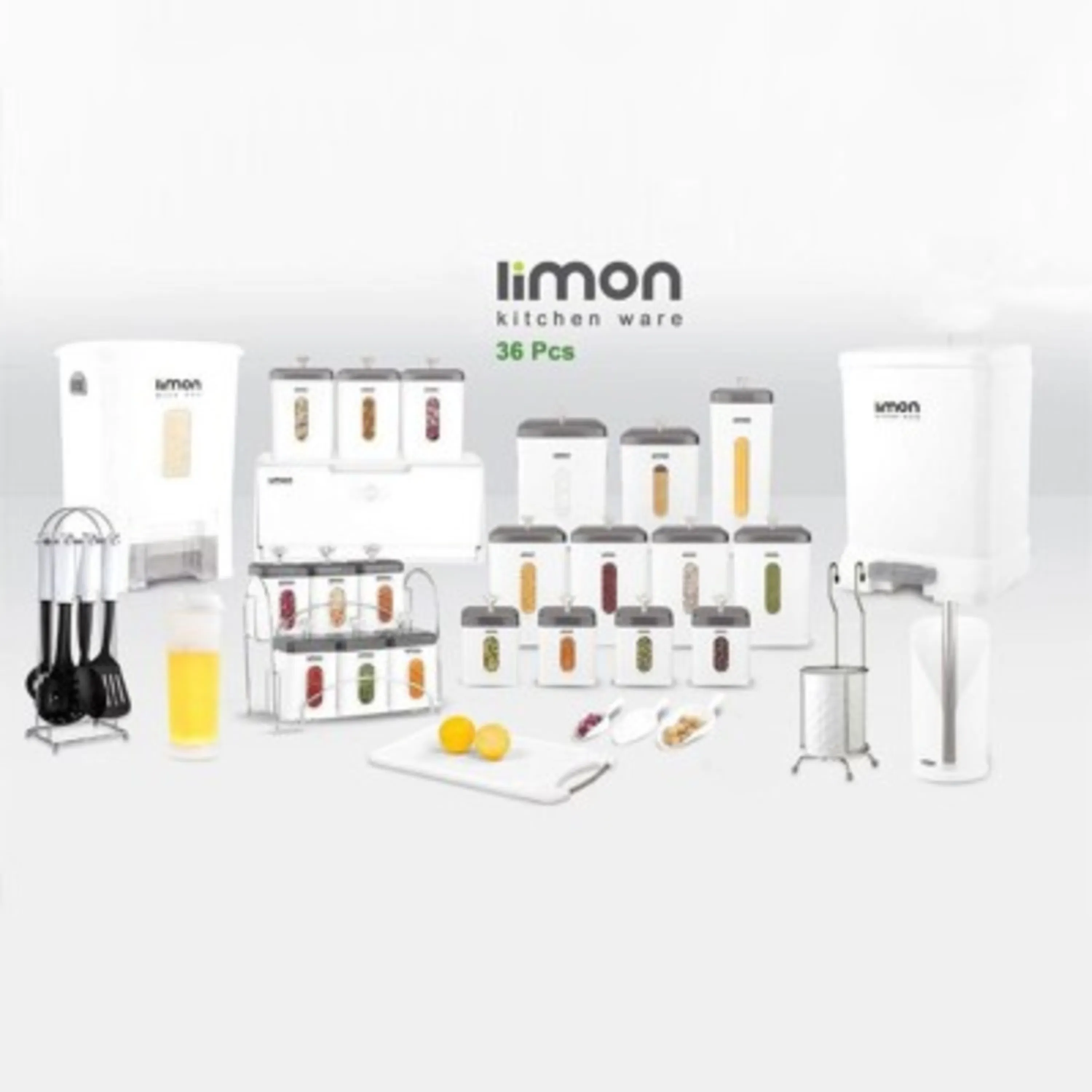 سرویس 36 پارچه آشپزخانه چهارگوش لیمون